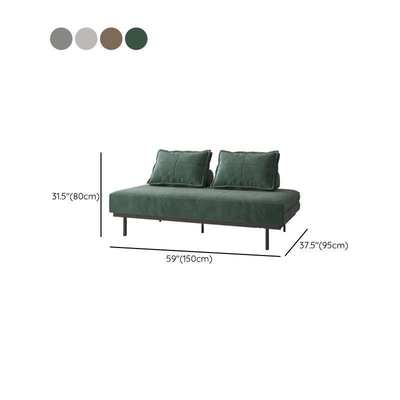 Divano futon scandinavo Futon Tessuto cuscino senza bracciole con un divano dormiente cromata