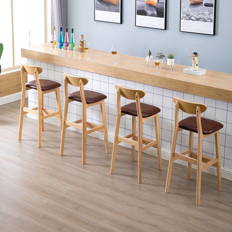 Contemporary Dessert Shop Stool Matte Finish Upholstered Bar Stools Clearhalo 'Bar Furniture' 'Bar Stools' 'bar_stools' 'furn' 'furn_bar_stools' 'Furniture' 'Kitchen & Dining Furniture' 1200x1200_d1df4c8b-5aec-461b-a477-f3a6966fd646