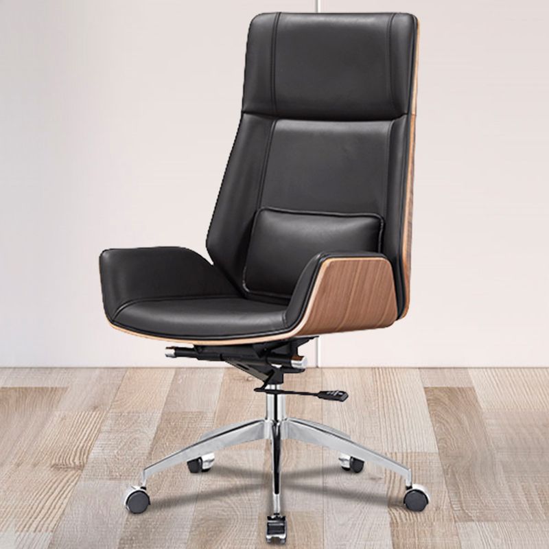 Modern Rotatable Office Chair High Back Fixed Armrest Manager Chair Clearhalo 'furn' 'furn_office_chair' 'Furniture' 'Office Chairs' 'Office Furniture' 'office_chair' 1200x1200_d1e23414-97f3-43fc-8993-7bdedd572a59