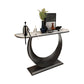 Tavolo di divano console di ferro moderno Stone Mezza Luna Console Tavolino per Hall