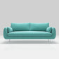 Scandinavian Square Arm Settee Velvet Cushion Back Sofa with Metal Legs Clearhalo 'furn' 'furn_sofas' 'Furniture' 'furniture_sofas' 'Living Room Furniture' 'Sofa' 'sofas' 1200x1200_d1e3678b-e20d-45a4-8bb0-b6946503c6dd