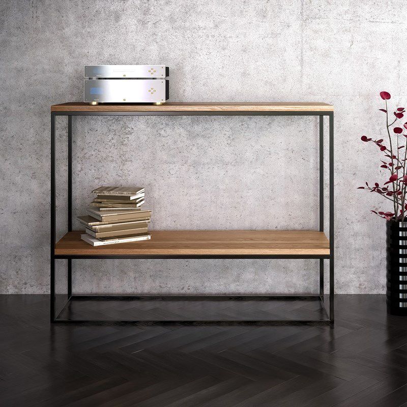 Tavolo della console rettangolo di legno di mezza secolo moderno tavolo di accento di cornice per la cornice