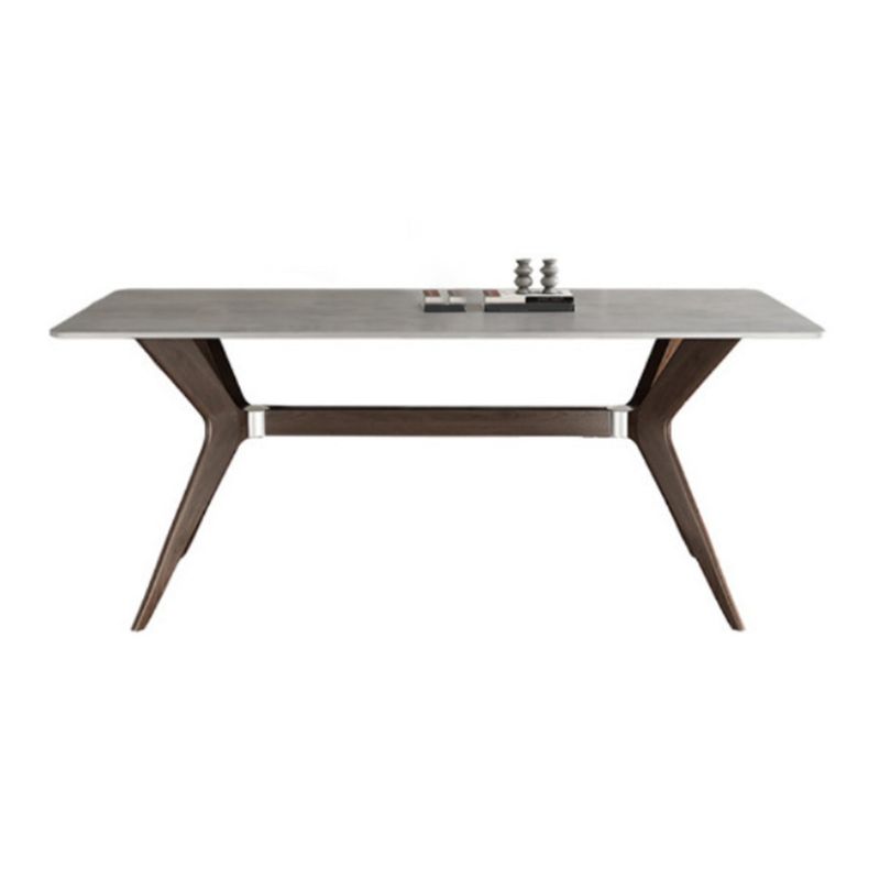 Medieval Modern Stone Dining Table Trestle Base Table for Dining Room Clearhalo 'Dining Tables & Seating' 'Dining Tables' 'dining_table' 'furn' 'furn_dining_table' 'Furniture' 'Kitchen & Dining Furniture' 1200x1200_d1e6592a-ad69-4845-b2fd-18499f7aecc2