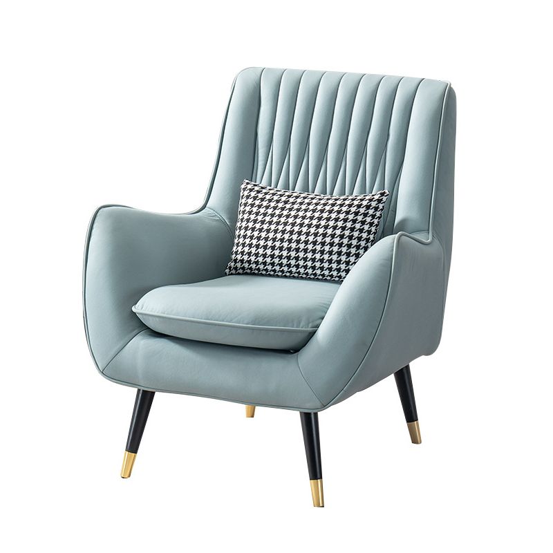 Modern Faux Leather 31.5"Wide Armchair with Basic Four Legs for Bedroom Clearhalo 'Accent Chairs' 'accent_chairs' 'Chairs & Seating' 'furn' 'furn_accent_chairs' 'Furniture' 'furniture_accent_chairs' 'Living Room Furniture' 1200x1200_d1e7d5f9-779c-445d-bc72-91e299319b2e