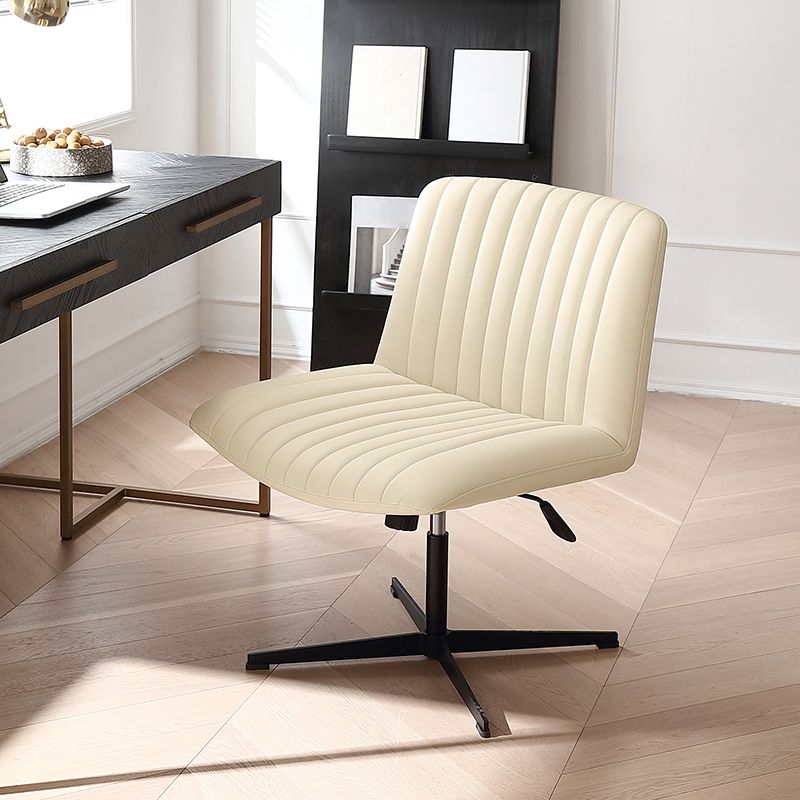 Office Swivel Lounge Chair Armless Solid Color Chair with Cushion Clearhalo 'Accent Chairs' 'accent_chairs' 'Chairs & Seating' 'furn' 'furn_accent_chairs' 'Furniture' 'Living Room Furniture' 1200x1200_d1e7db3a-741e-4e43-9780-e3889b014a9b