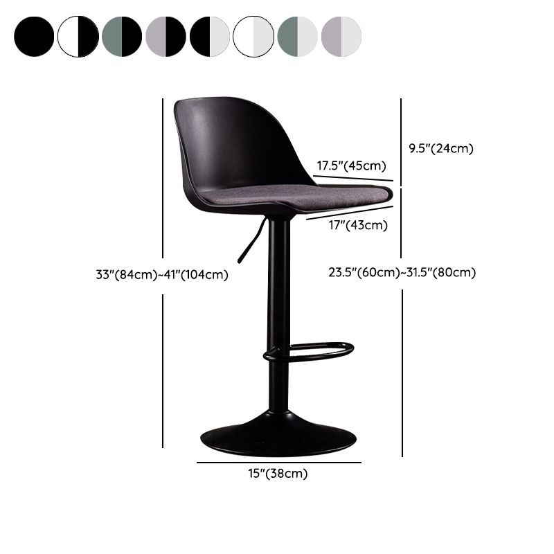 Sgabelli da bar in tessuto industriale sgabello da bar ad altezza regolabile girevole con poggiapiedi