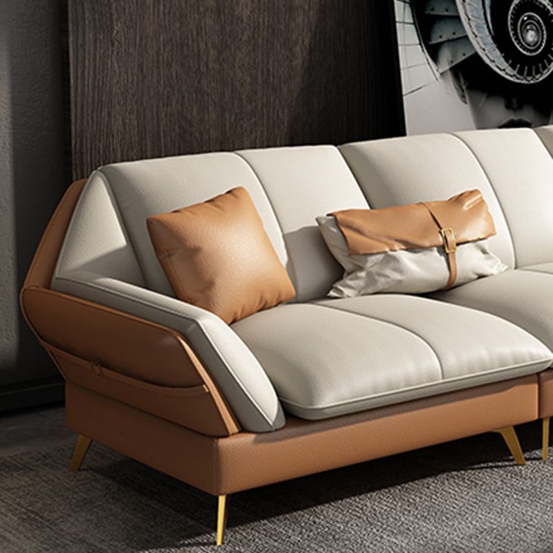 Collapsible Armrest Cushioned Backrest Sofa Bed Sponge Padded Sofa Clearhalo 'furn' 'furn_sectionals' 'Furniture' 'Living Room Furniture' 'Sectionals' 1200x1200_d1e8474c-2c27-422c-9cdc-7f47d2f5b756