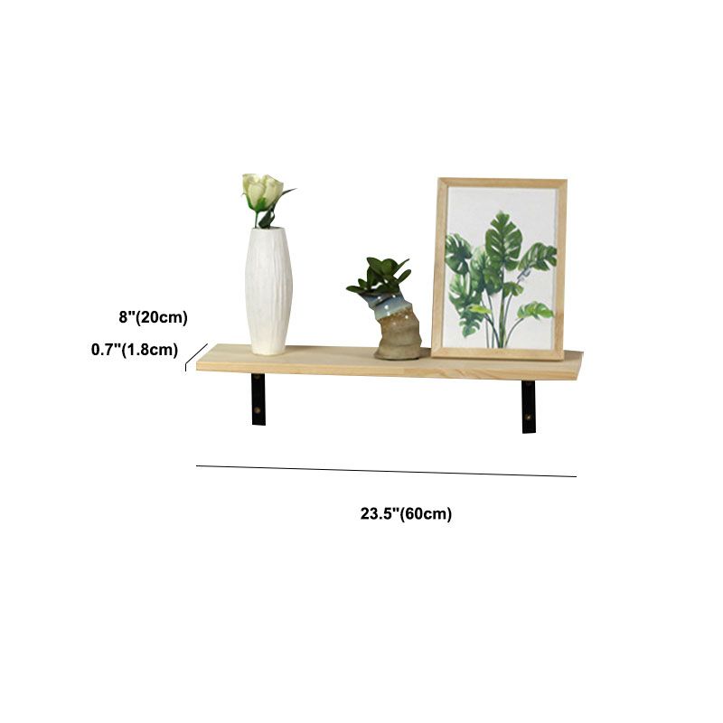 1 Shelf Floating Bookcase Natural Wood Closed Back Bookshelf Clearhalo 'Bookcases' 'furn' 'furn_bookcases' 'Furniture' 'Office Furniture' 1200x1200_d1e8784f-df3a-4e63-ab6f-2c0fc9ed2ba2