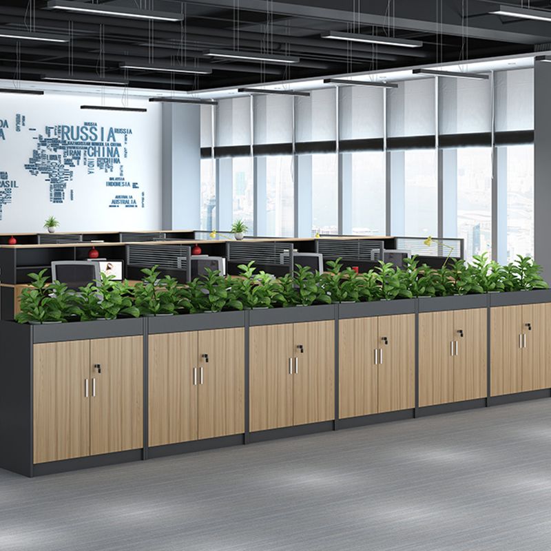 Gabinetto di file contemporaneo Cravatta in legno Lock Lock File laterale per ufficio