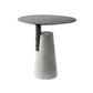 Contemporary Metal Round Side Table Concrete Pedestal End Table