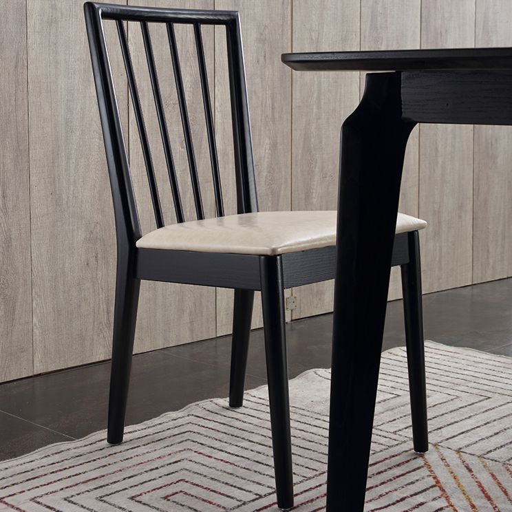 Modern Dining Side Chair 16.5'' Wide Wood Slat Back Chair for Home Use Clearhalo ' kitchen&dining_furn' 'Dining Chairs' 'Dining Tables & Seating' 'dining_chair' 'furn' 'furn_dining_chair' 'Furniture' 'furniture_dining_chair' 'Kitchen & Dining Furniture' 'kitchen' 1200x1200_d1eba459-0986-43ed-81a7-3ee908b6c0a1