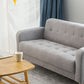 Tufted Fabric Sofa with Four Wooden Legs Square Tufted Sofa for Bonus Room Clearhalo 'furn' 'furn_sofas' 'Furniture' 'Living Room Furniture' 'Sofa' 'sofas' 1200x1200_d1ec0beb-742d-4369-a81c-6972c5aac916