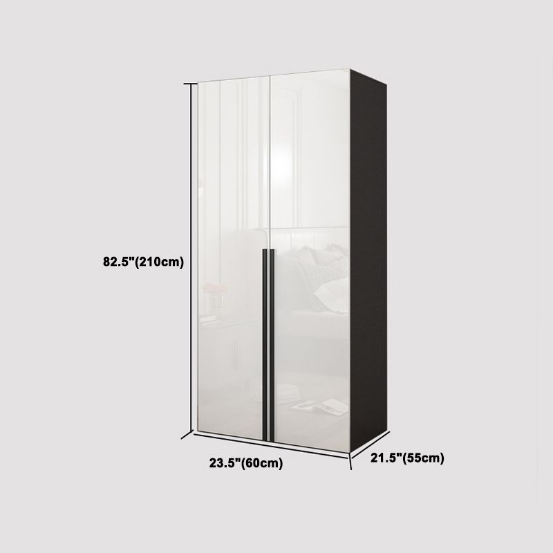 Mirrored Finish Wardrobe Armoire Modern Style Engineered Wood Wardrobe Clearhalo 'Armoires & Wardrobes' 'armoires_wardrobes' 'Bedroom Furniture' 'furn' 'furn_armoires_wardrobes' 'Furniture' 1200x1200_d1ec4fd0-f073-405e-895e-878517f011dc