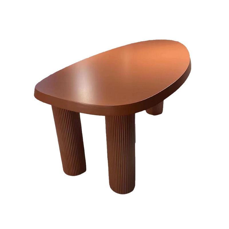 Unregelmäßig geformte Bürokonferenztisch Holzschreiberschreibtisch in Orange