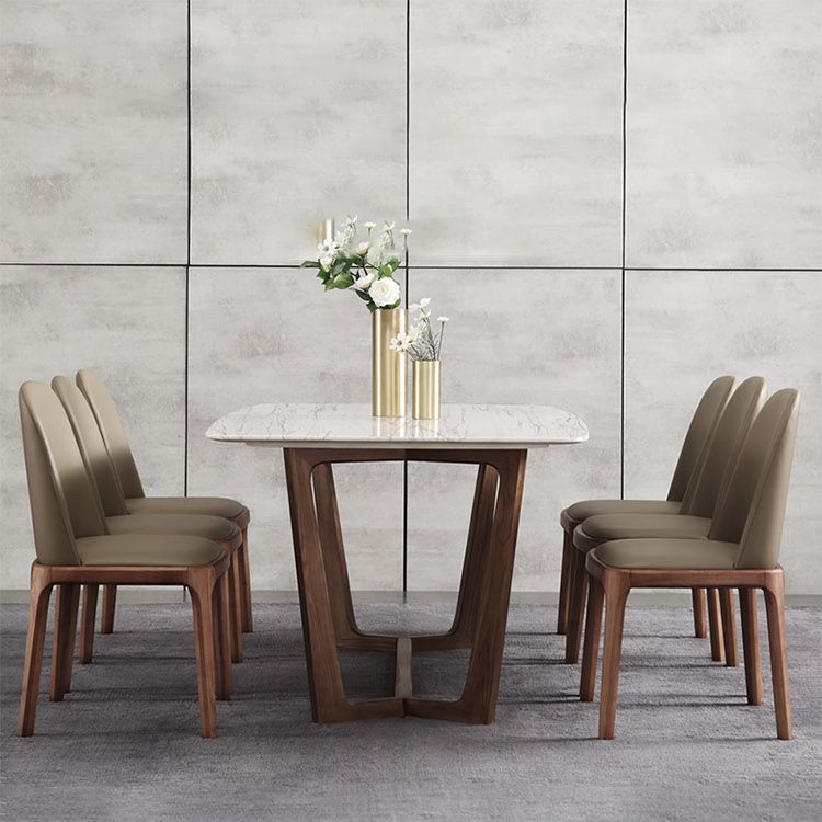 Industrial Leather Home Side Chair Matte Finish Parsons Dining Chair Clearhalo ' kitchen&dining_furn' 'Dining Chairs' 'Dining Tables & Seating' 'dining_chair' 'furn' 'furn_dining_chair' 'Furniture' 'furniture_dining_chair' 'Kitchen & Dining Furniture' 'kitchen' 1200x1200_d1ed616e-e65e-4311-8e19-0fe64dbba693