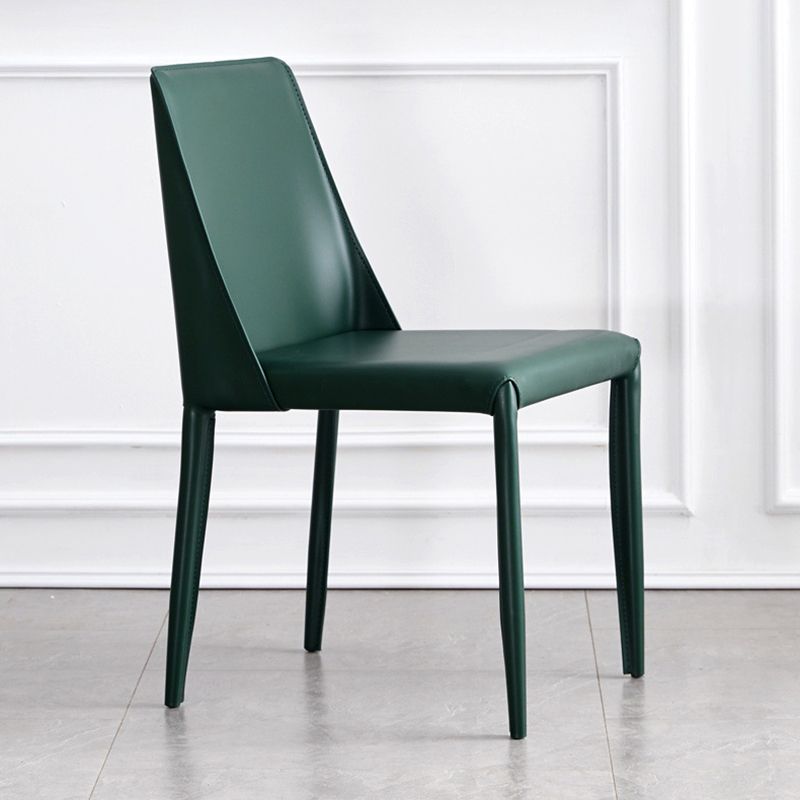 Contemporary PU Leather Dining Side Chair Matte Finish Solid Back Dining Chair Clearhalo ' kitchen&dining_furn' 'Dining Chairs' 'Dining Tables & Seating' 'dining_chair' 'Furniture' 'furniture_dining_chair' 'Kitchen & Dining Furniture' 'kitchen' 1200x1200_d1efbfd4-bf08-462a-a248-7016a44a6edf