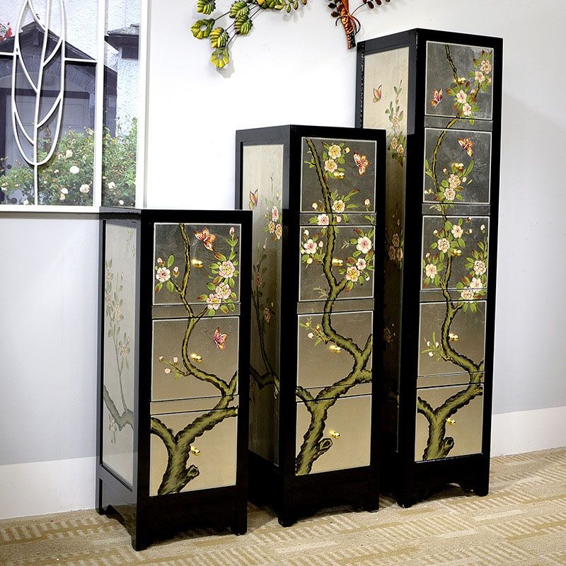 Cassapanca verticale in legno per camera da letto nautica con cassetti