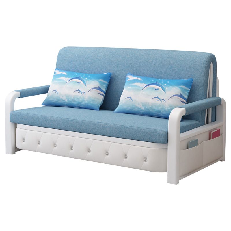 Linen Contemporary Square Arm Sofa Bed Foldable Sofa for Living Room Clearhalo 'furn' 'furn_sofas' 'Furniture' 'Living Room Furniture' 'Sofa' 'sofas' 1200x1200_d1f031c9-69d2-493f-9eb7-72dc763786fa