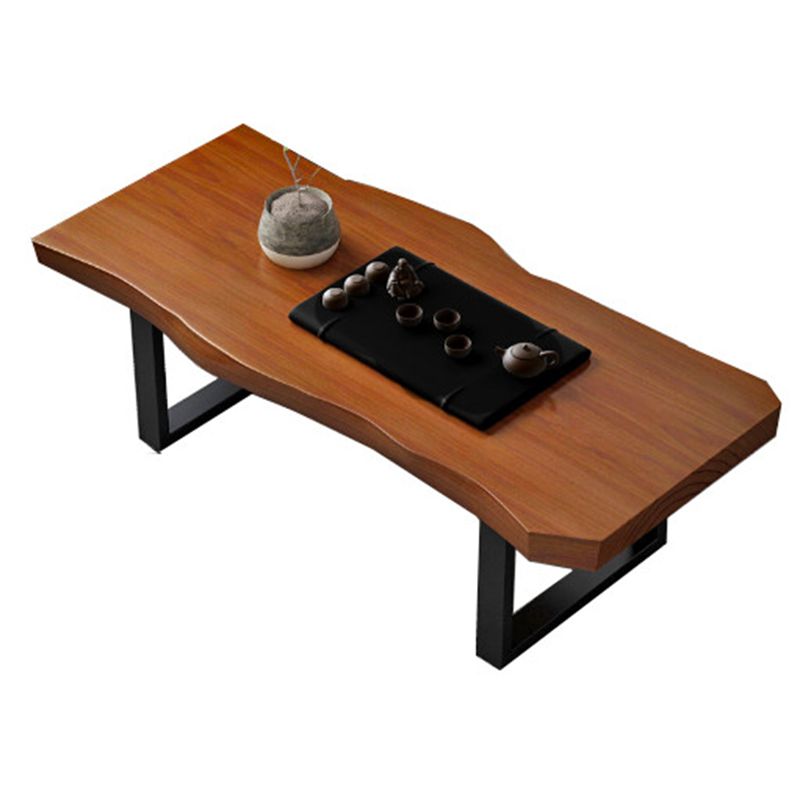 Mesa de cóctel moderna con trineo, sin mesa de centro de madera maciza angustiosa