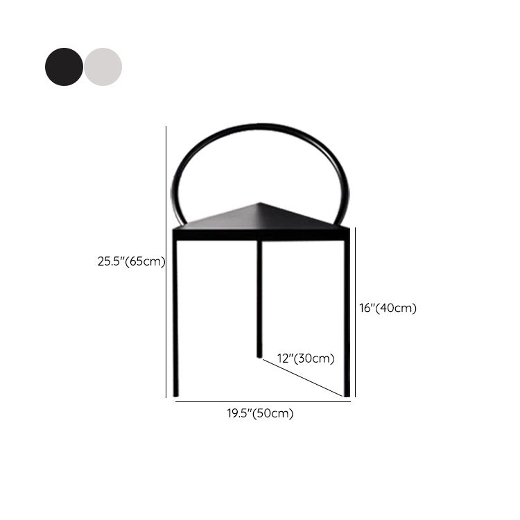 Industrial Arm Chair Metal Open Back Dining Room Chair for Dining Room