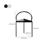 Industrial Arm Chair Metal Open Back Dining Room Chair for Dining Room