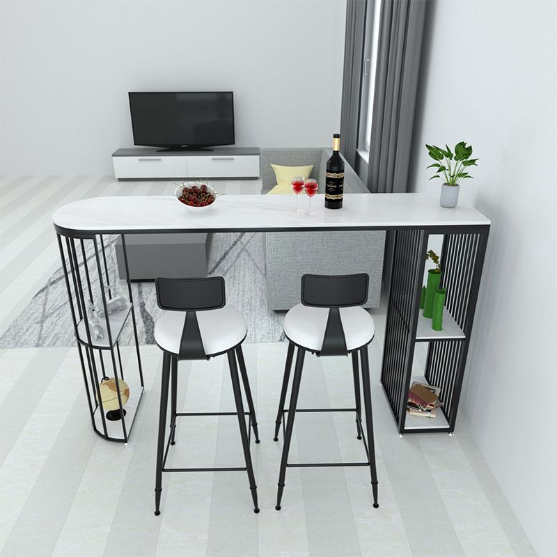 Table de comptoir de bar rectangulaire de style industriel, table de comptoir de bar en pierre pour la maison