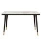 Slate and Metal Table Modern Minimalist Home Rectangular Dining Table