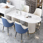 Metal Contemporary Free Form Dining Table Marble Table for Dining Room and Kitchen Clearhalo ' dining_table' 'Dining Tables & Seating' 'Dining Tables' 'furn' 'furn_dining_table' 'Furniture' 'furniture_dining_table' 'Kitchen & Dining Furniture' 'kitchen&dining_furn' 'kitchen' 'kitchen_dining_table' 1200x1200_d1f28ec8-4dc0-490e-bf3a-22dcd82dd197