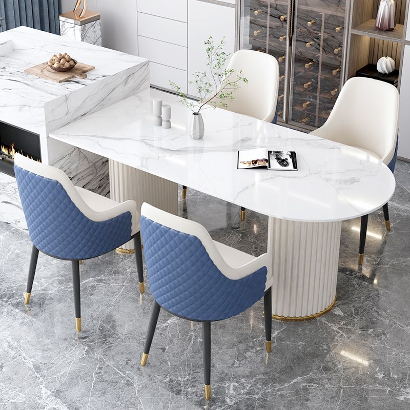 Metal Contemporary Free Form Dining Table Marble Table for Dining Room and Kitchen Clearhalo ' dining_table' 'Dining Tables & Seating' 'Dining Tables' 'furn' 'furn_dining_table' 'Furniture' 'furniture_dining_table' 'Kitchen & Dining Furniture' 'kitchen&dining_furn' 'kitchen' 'kitchen_dining_table' 1200x1200_d1f28ec8-4dc0-490e-bf3a-22dcd82dd197
