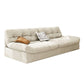 Scandinavian Sofa Bed, Fiber Armless Tufted Back Sleeper Sofa