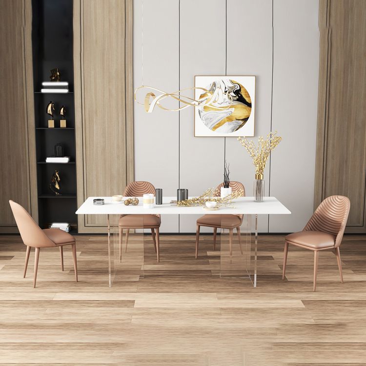 Modern Rectangle Sintered Stone Dining Table Set 1/4/5/6 Pieces Dining Set Clearhalo 'Dining Room Sets' 'Dining Tables & Seating' 'dining_room_set' 'furn' 'furn_dining_room_set' 'Furniture' 'Kitchen & Dining Furniture' 1200x1200_d1f604d1-9d3c-46ab-ae47-eab5bb90519f