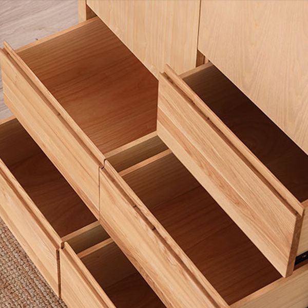 Modern Solid Wood Wardrobe Freestanding Bedroom Wardrobe with Legs Clearhalo 'Armoires & Wardrobes' 'armoires_wardrobes' 'Bedroom Furniture' 'furn' 'furn_armoires_wardrobes' 'Furniture' 1200x1200_d1f6431f-71e3-4056-9bac-d8e6c9c14293