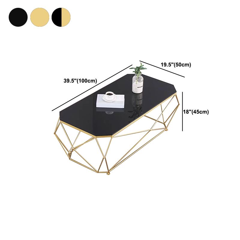 Tavolino moderno in telaio in vetro tavolo da cocktail per soggiorno