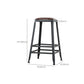 Industrial Brown Counter Stool Leather Square Stool with Black Metal Frame Clearhalo 'Bar Furniture' 'Bar Stools' 'bar_stools' 'furn' 'furn_bar_stools' 'Furniture' 'Kitchen & Dining Furniture' 1200x1200_d1f8335b-e905-4f72-9186-b6b79adea203