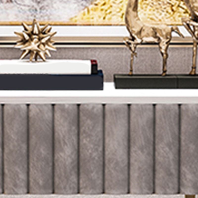 Mesa de consola de mármol oval de la mesa de acento de marco Ironcraft para el salón