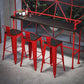 Black and Red Counter Set Industrial 1/4 Pieces Rectangle Wood Counter Set Clearhalo 'Bar Furniture' 'furn' 'furn_home_bar_bar_sets' 'Furniture' 'Home Bars & Bar Sets' 'home_bar_bar_sets' 'Kitchen & Dining Furniture' 1200x1200_d1fa58d2-d1c6-4ad6-bdf2-2c7e1adab7c5