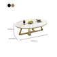Metal Cross Legs Cocktail Table Luxurious Oval Stone Top Coffee Table Clearhalo 'Coffee & Accent Tables' 'Coffee Tables' 'coffee_tables' 'furn' 'furn_coffee_tables' 'Furniture' 'Living Room Furniture' 1200x1200_d1fd16ca-8d40-4db1-b933-da92ca00c8ff