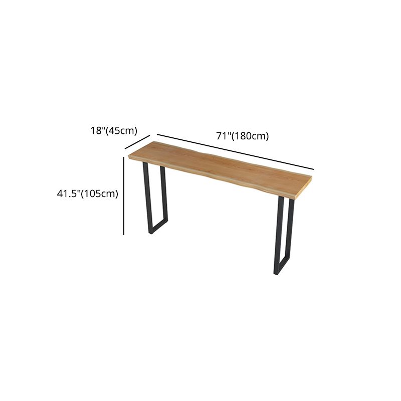 Solid Wood Bar Table Industrial Bar Dining Table with Sled Base in Black Clearhalo 'Bar Furniture' 'Bar Tables' 'bar_tables' 'furn' 'furn_bar_tables' 'Furniture' 'furniture_bar_tables' 'Kitchen & Dining Furniture' 1200x1200_d1fd16da-fa23-4ed8-8261-36abc7abbd67