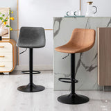 Modern Leather Adjustable Height Barstool Indoor Bar Stool with Low Back Clearhalo 'Bar Furniture' 'Bar Stools' 'bar_stools' 'furn' 'furn_bar_stools' 'Furniture' 'furniture_bar_stools' 'Kitchen & Dining Furniture' 1200x1200_d200997a-b02a-4fd2-9a33-1e74be2ee12a