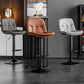 Contemporary Metal Legs Bar Stools Faux Leather Indoor Counter Chair