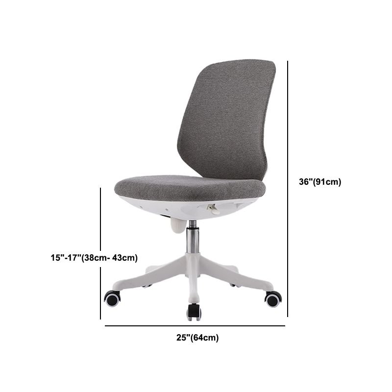 Contemporary Mid-Back Office Chair Gray Conference Fabric Swivel Chair Clearhalo 'furn' 'furn_office_chair' 'Furniture' 'Office Chairs' 'Office Furniture' 'office_chair' 1200x1200_d204a819-a29b-4203-8fda-840e65ca6541