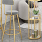 Modern Style Bar Table Set 1/3 Pieces Stone Bar table with Upholstered Stools Clearhalo 'Bar Furniture' 'furn' 'furn_home_bar_bar_sets' 'Furniture' 'Home Bars & Bar Sets' 'home_bar_bar_sets' 'Kitchen & Dining Furniture' 1200x1200_d204b0d4-3c96-4958-9d58-053f9766fdde