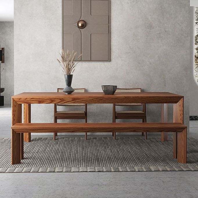 Rectangle Solid Wood Dining Table Modern Style Kitchen Dining Table
