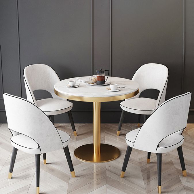 Nordic Sintered Stone Dining Room Set Standard Height with Pedestal Base Dining Furniture Clearhalo 'Dining Room Sets' 'Dining Tables & Seating' 'dining_room_set' 'furn' 'furn_dining_room_set' 'Furniture' 'furniture_dining_room_set' 'Kitchen & Dining Furniture' 'kitchen&dining_furn' 'kitchen' 1200x1200_d2062364-5f17-4ae0-9eaf-66d18fc3454c