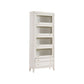 Wood  Standard  Bookcase Closed Back Contemporary Bookshelf with Drawers