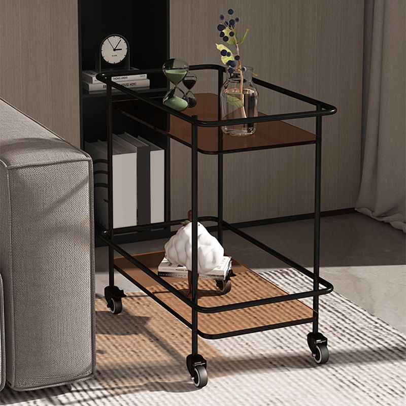 23.62" Tall 4 Legs Side Table Modernistic Metal Side End Snack Table Clearhalo 'Coffee & Accent Tables' 'End & Side Tables' 'end_side_tables' 'furn' 'furn_end_side_tables' 'Furniture' 'Living Room Furniture' 1200x1200_d208b1be-76b7-4b89-ab49-6670b53bebb9