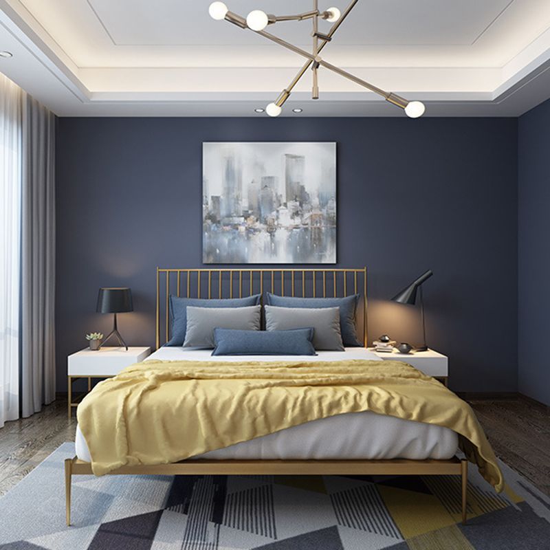 カスタムレッグ付きの金属ヘッドボード標準ベッドオープンフレームベッド