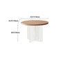 Pine and Acrylic Round Dining Table Modern Natural Dinner Table Kitchen Home Clearhalo 'Dining Tables & Seating' 'Dining Tables' 'dining_table' 'furn' 'furn_dining_table' 'Furniture' 'furniture_dining_table' 'Kitchen & Dining Furniture' 'kitchen' 'kitchen_dining_table' 1200x1200_d20b2e03-5ee9-4621-88ae-a3c402aa6b32
