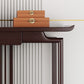 Tavolo da console contemporanea a forma di rettangolo tavolo da divano console in legno marrone