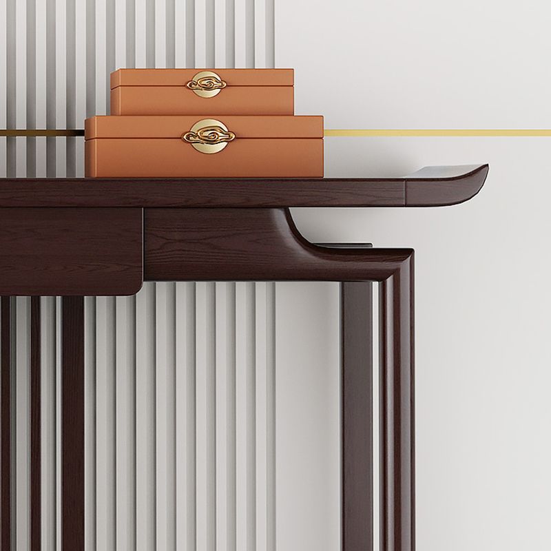 Tavolo da console contemporanea a forma di rettangolo tavolo da divano console in legno marrone